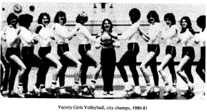 1980-81 Varsity Girls Volleyball Champs